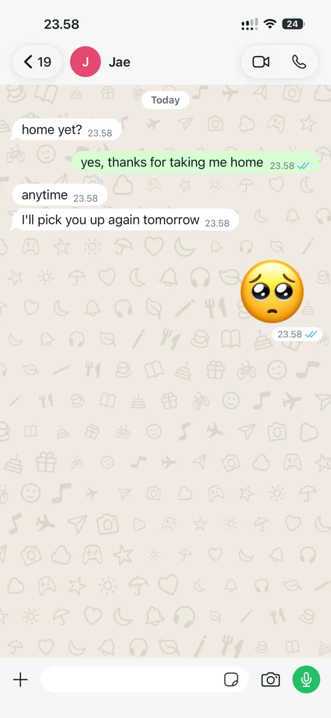This chat in WhatsApp